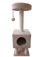 Cat House Когтеточка "Домик на ножках", 105 см, хлопок